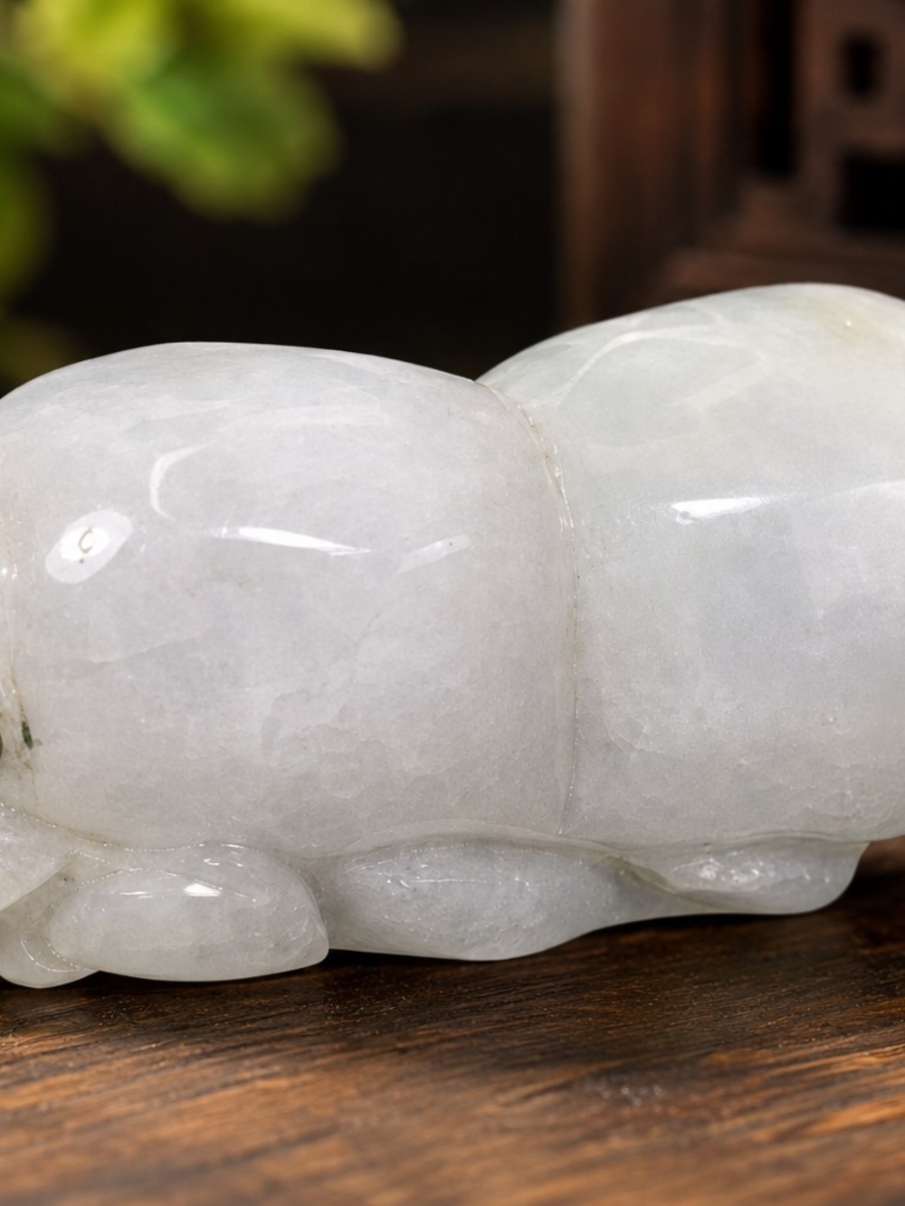 Natural Burmese Type A Jadeite Cicada Pendant - Hand Carved
